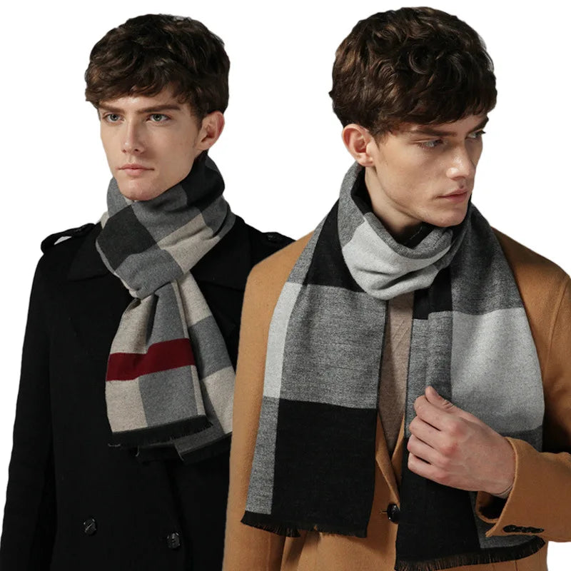 Herren Schal Winterschal Stola Schlauchschal Halstuch Wollschal Strickschal Loop