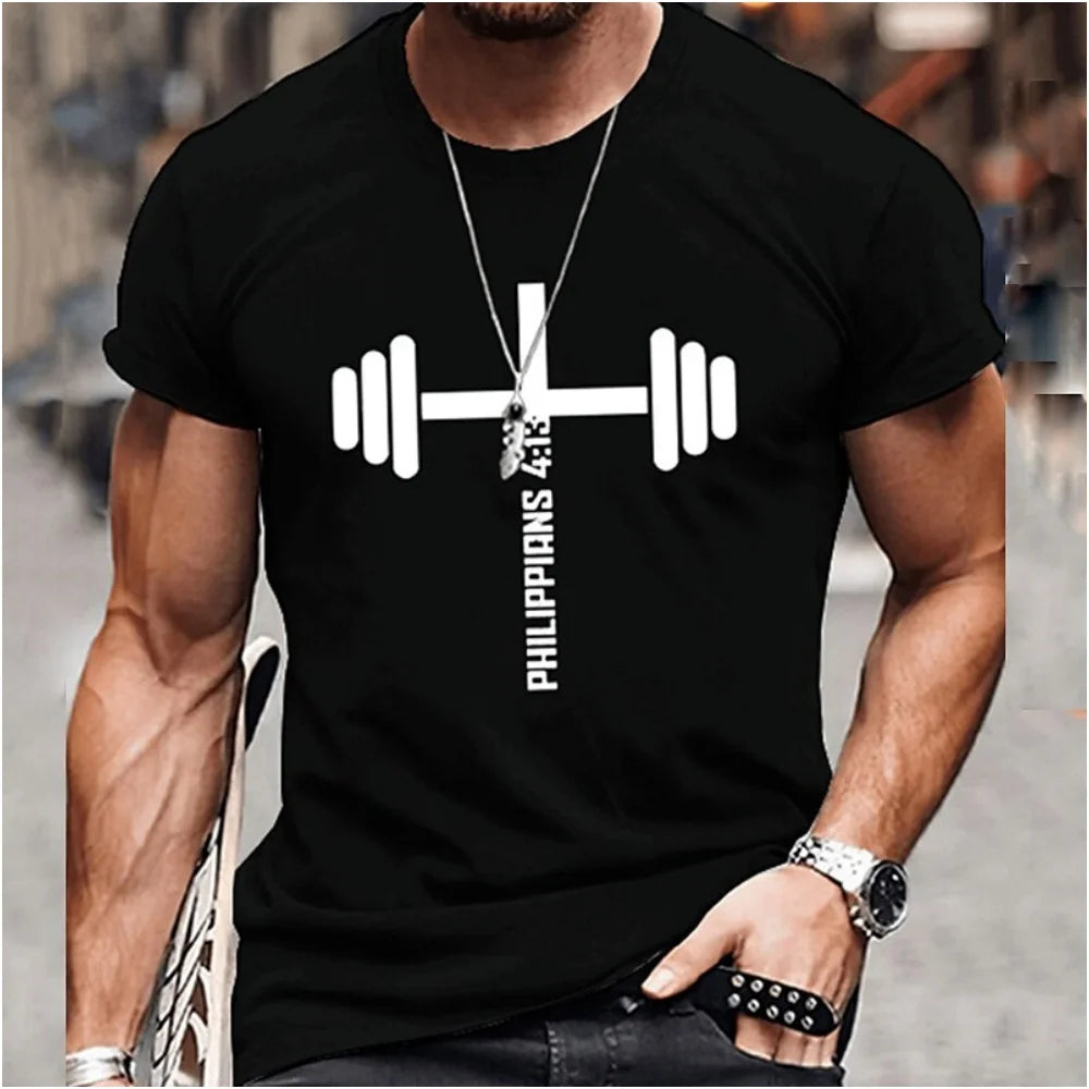 GYM Shirt Sport T-Shirt No Pain No Gain Herren Fitness Sportswear Streetwear Top