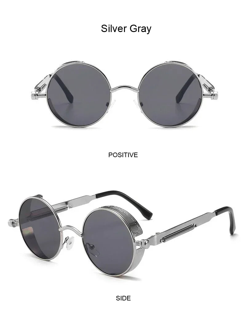 Damen Sonnenbrille Luxus Modische runde Herren Brille Vintage UV400