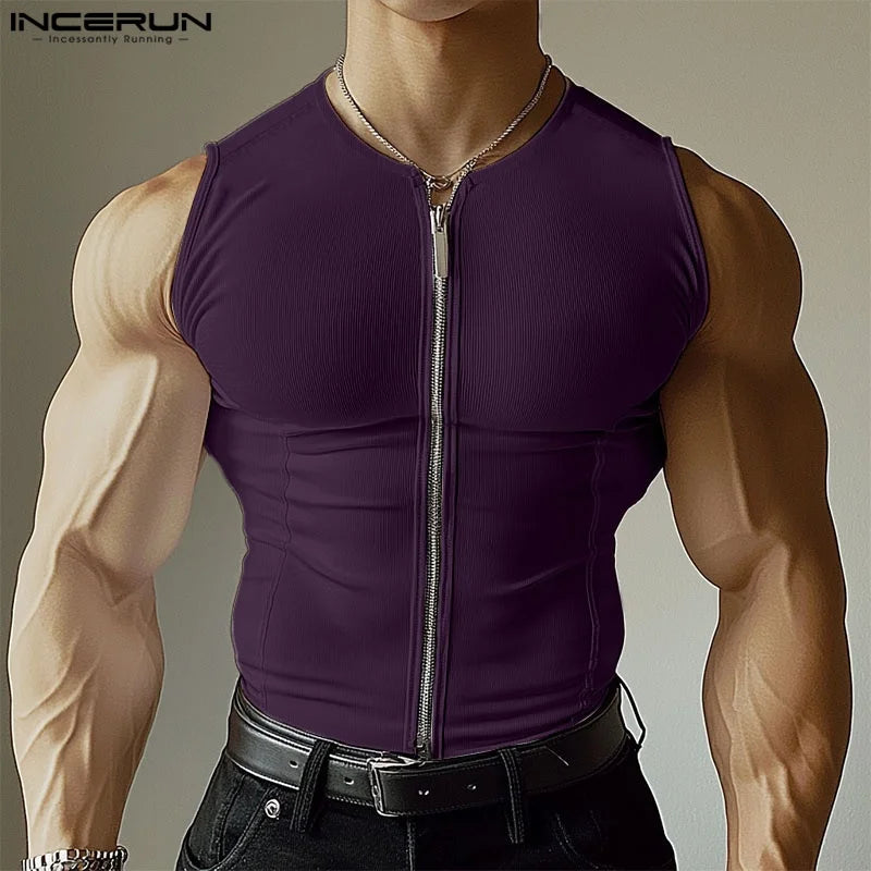 Herren Oberteil Ärmellos Tank Top Sexy Shirt Clubwear Muskel T-Shirt Unterhemd