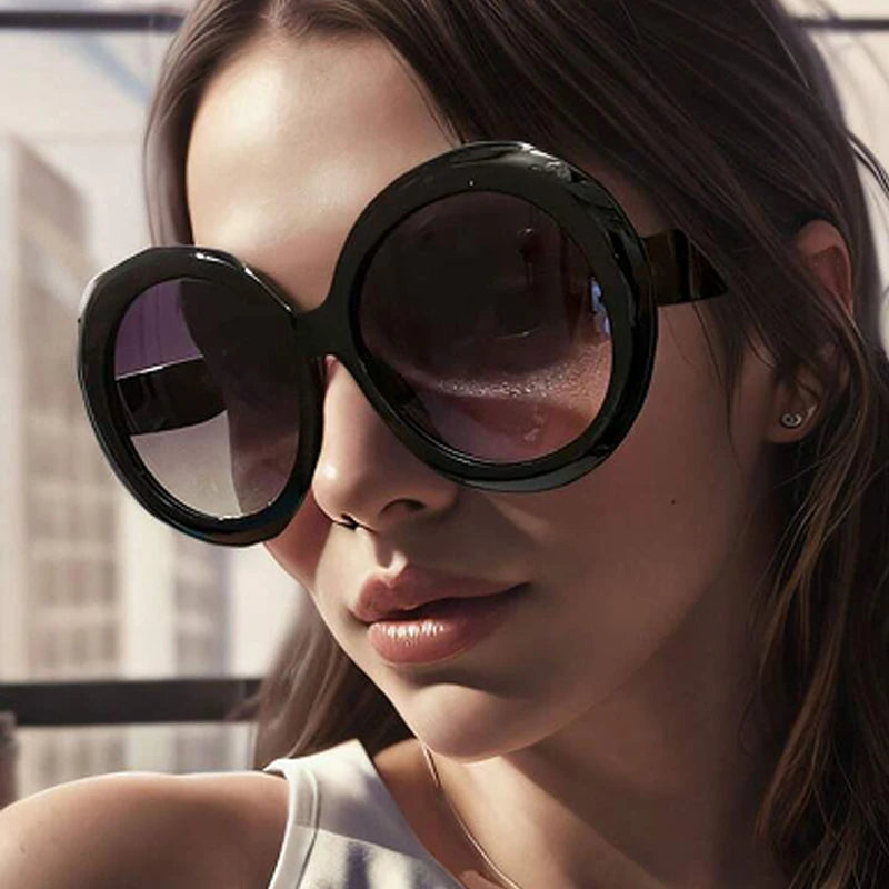 Occhiali da sole ovali oversize per donna e uomo Fotocromatici Polarizzati UV400