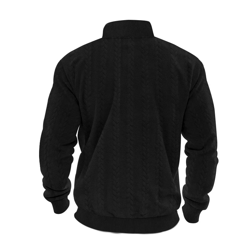 Herren Pullover Sweatshirt Troyer Pulli Sweater Stehkragen Zipper Langarmpulli