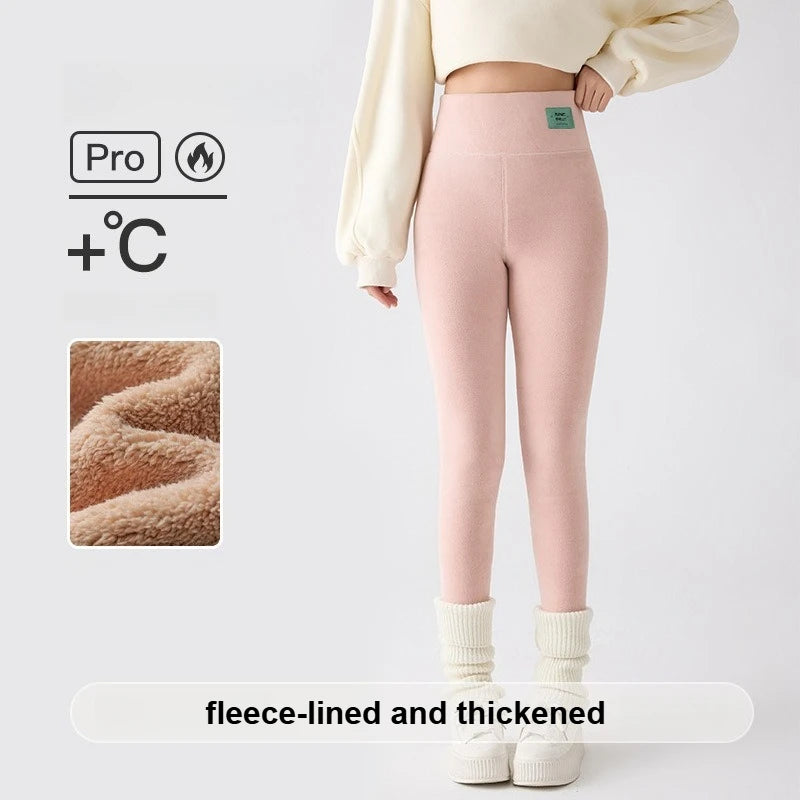 Frauen Hose Winter Leggins Warm Thermohose Innenfleece Blickdichte Strumpfhose