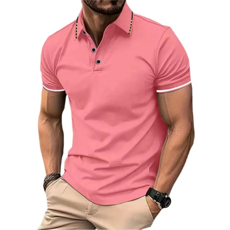 Herren Poloshirt POLO Shirt T-Shirt Kurzarm Zipper Hemd Fashion Polohemd Top NEU