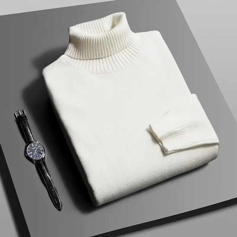 Herren Rollkragen Pullover Sweatshirt Leichter Pulli Sweater Shirt Langarmshirt