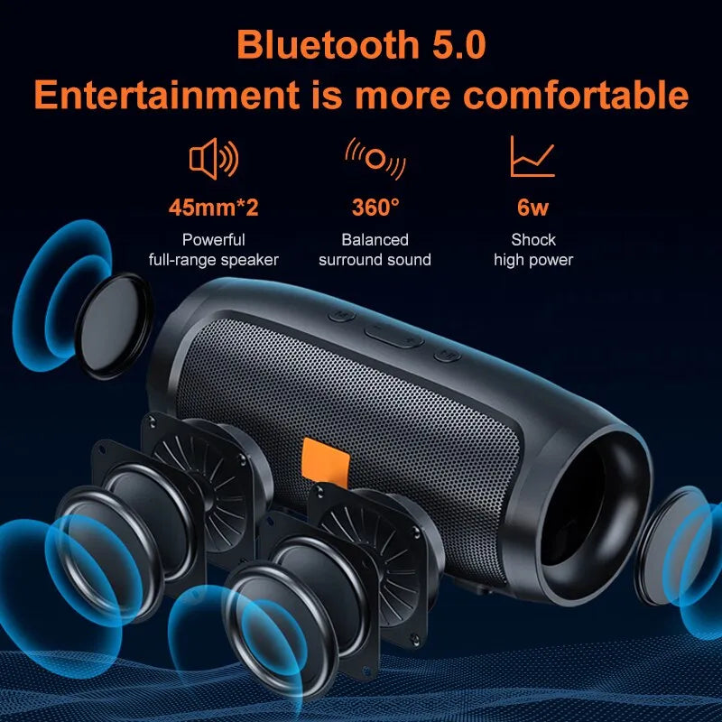 Tragbare bluetooth Lautsprecher 360° Stereo Subwoofer Radio Wireless