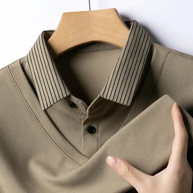 Herren Poloshirt POLO Shirt T-Shirt Langarm Zipper Hemd Fashion Polohemd Top NEU