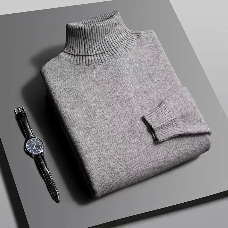 Herren Rollkragen Pullover Sweatshirt Leichter Pulli Sweater Shirt Langarmshirt