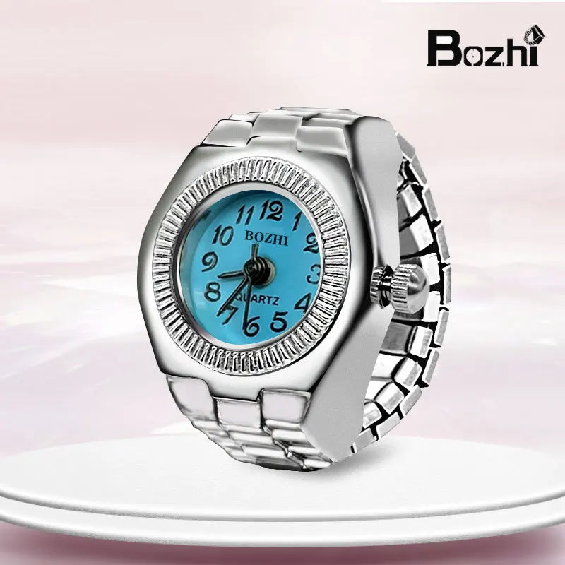 Fashion Fingeruhr Ringuhr Punk Finger Mini Uhr Quarzuhr Ring Herren Damen