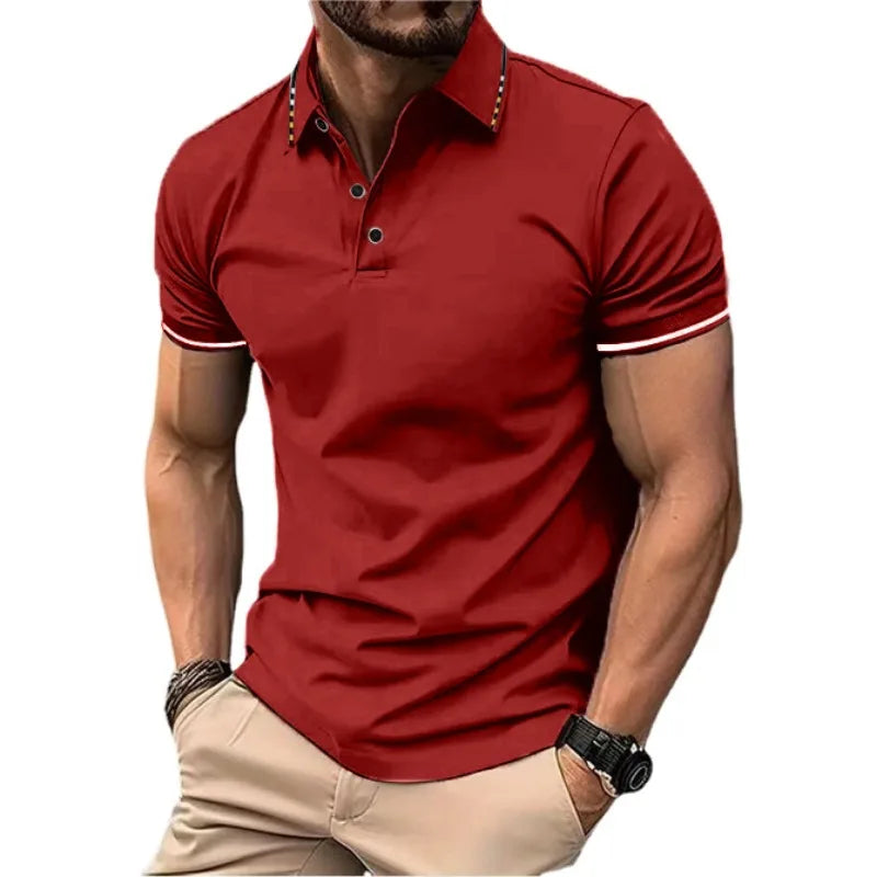 Herren Poloshirt POLO Shirt T-Shirt Kurzarm Zipper Hemd Fashion Polohemd Top NEU