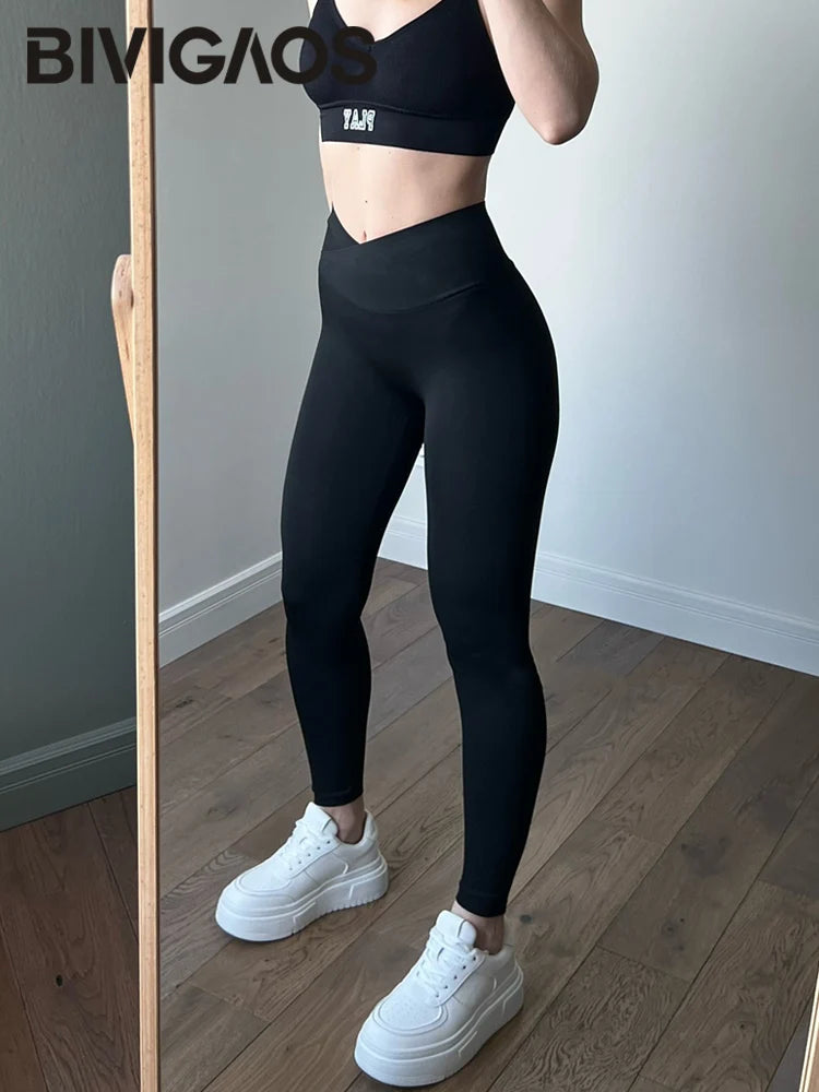 Yoga Leggings Push Up Damen Sport Hose Fitness Gym Stretch Leggins Jogginghose
