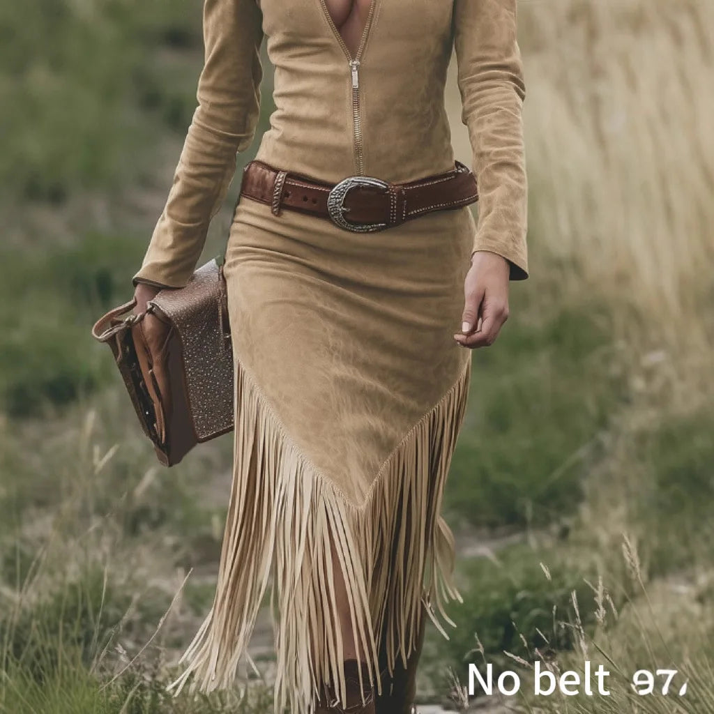 Damen Kleid mit Raffungen Partykleid Cocktail Abendkleid Retro Western Style