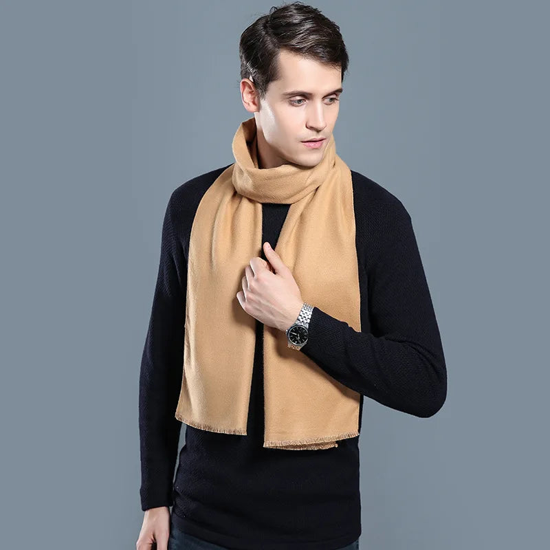 Herren Schal Winterschal Stola Schlauchschal Halstuch Wollschal Strickschal Loop
