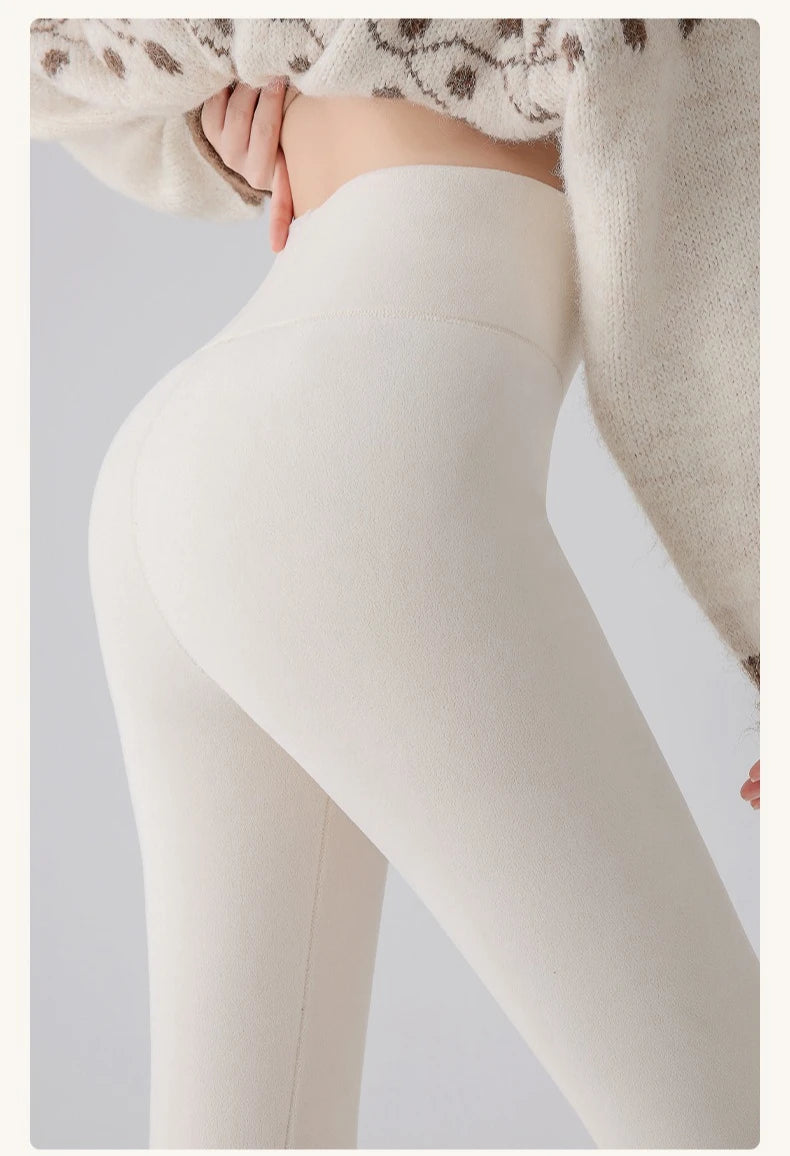 Frauen Hose Winter Leggins Warm Thermohose Innenfleece Blickdichte Strumpfhose