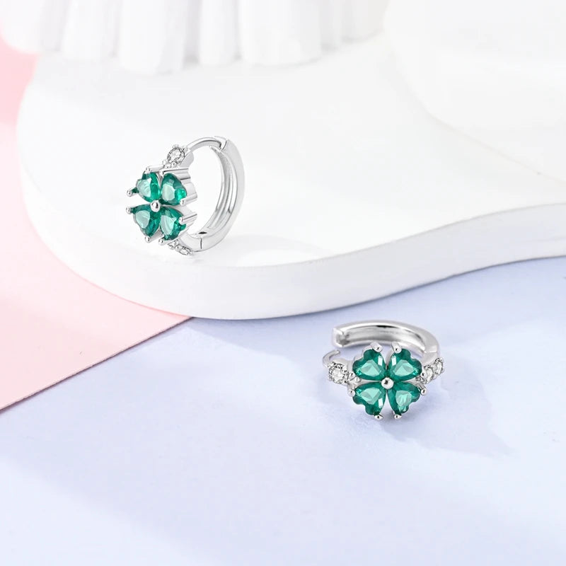 Orecchini a Cerchio in Argento 925 Sterling con Zirconi | Creole Brillantini