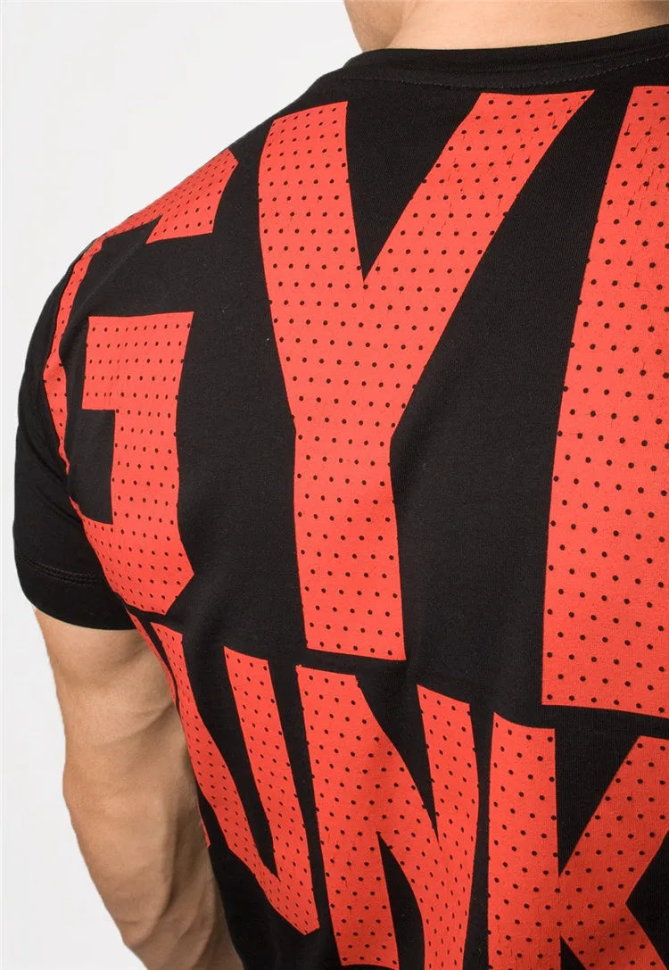 Männer Mode T Shirt Männer Tops Sommer Fitness Bodybuilding Kleidung Muscle Männlichen Shirts Baumwolle Slim Fit Tees