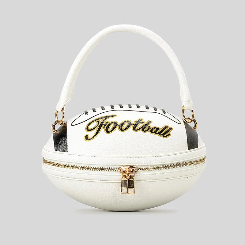 BagStreet kleine Damen Handtasche Schultertasche Herren Umhängetasche Football