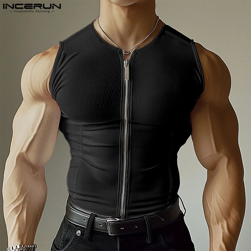 Herren Oberteil Ärmellos Tank Top Sexy Shirt Clubwear Muskel T-Shirt Unterhemd