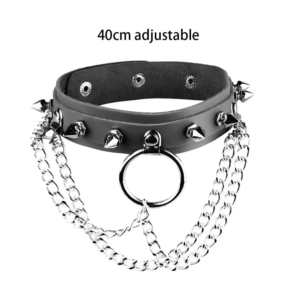 Sexy Halsband Harness Kette BH Gürtel  Punk Goth Frauen Bdsm Bondage Chocker