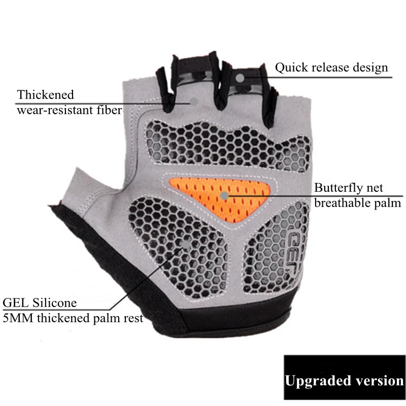 Fahrradhandschuhe Fahrrad Halbfinger Handschuhe Sport Fitness Gym Damen Herren