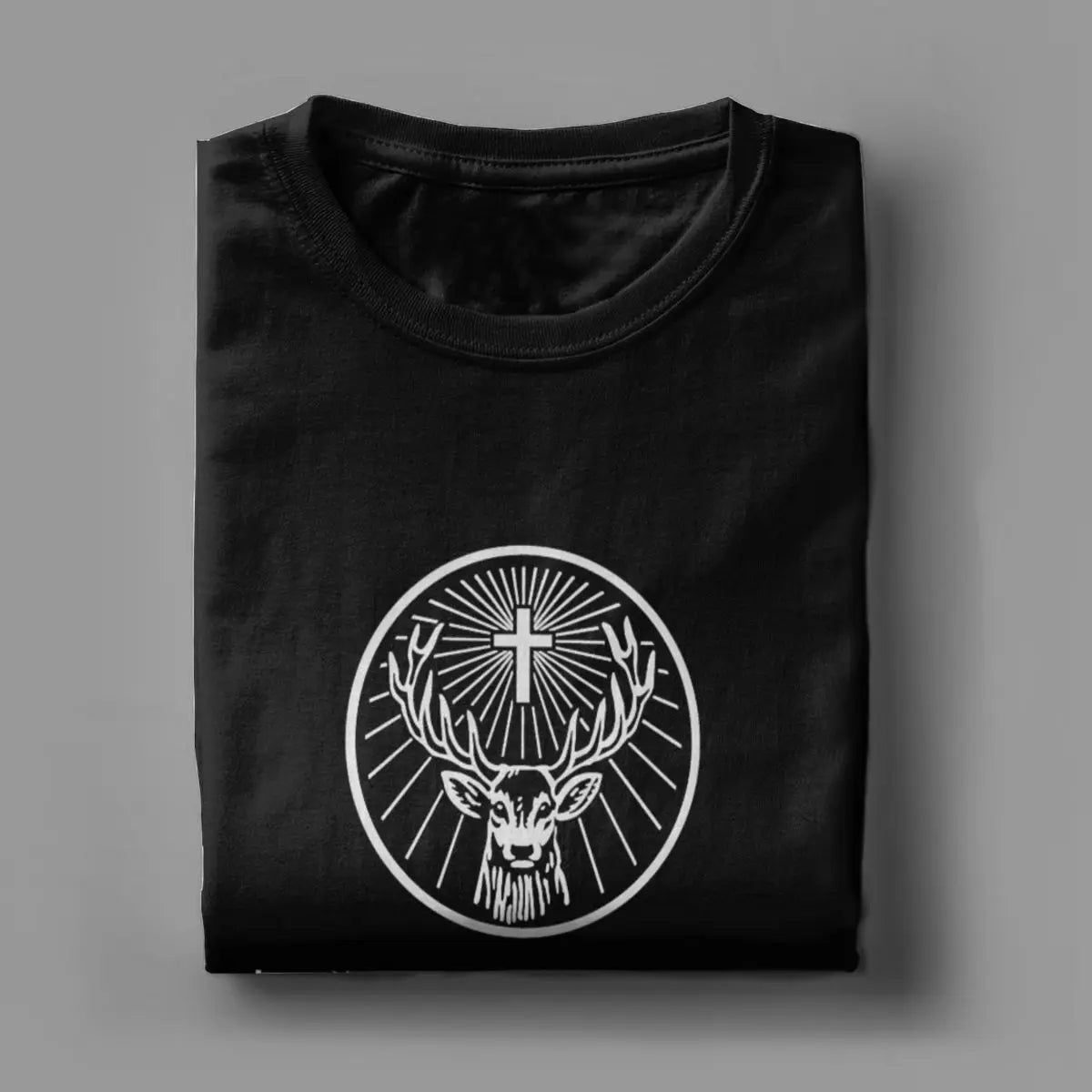 Fashion Herren Jägermeister T-Shirt Rundhals Unisex 100% Baumwolle Streetwear