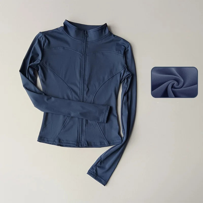 Damen Sportjacke Sweatshirt Fitness Gym Jacke Freizeitjacke Yoga Sportswear