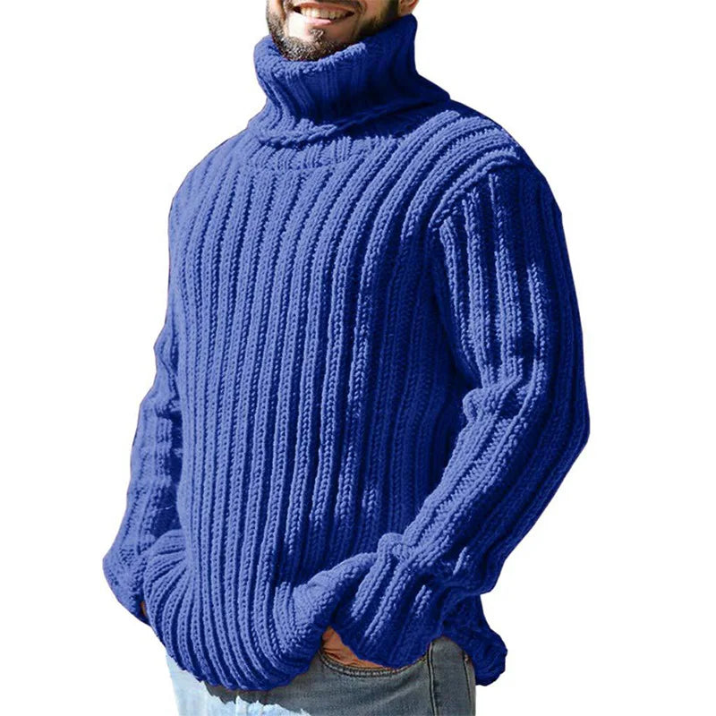 Herren Rollkragen Pullover Sweatshirt Pulli Zipper Sweater Shirt Langarmshirt