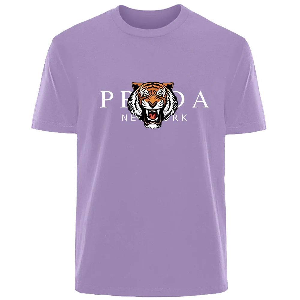 Männer T-Shirt Tiger Herrenmode Shirts Hemden Streetwear 100% Baumwolle Tank Top