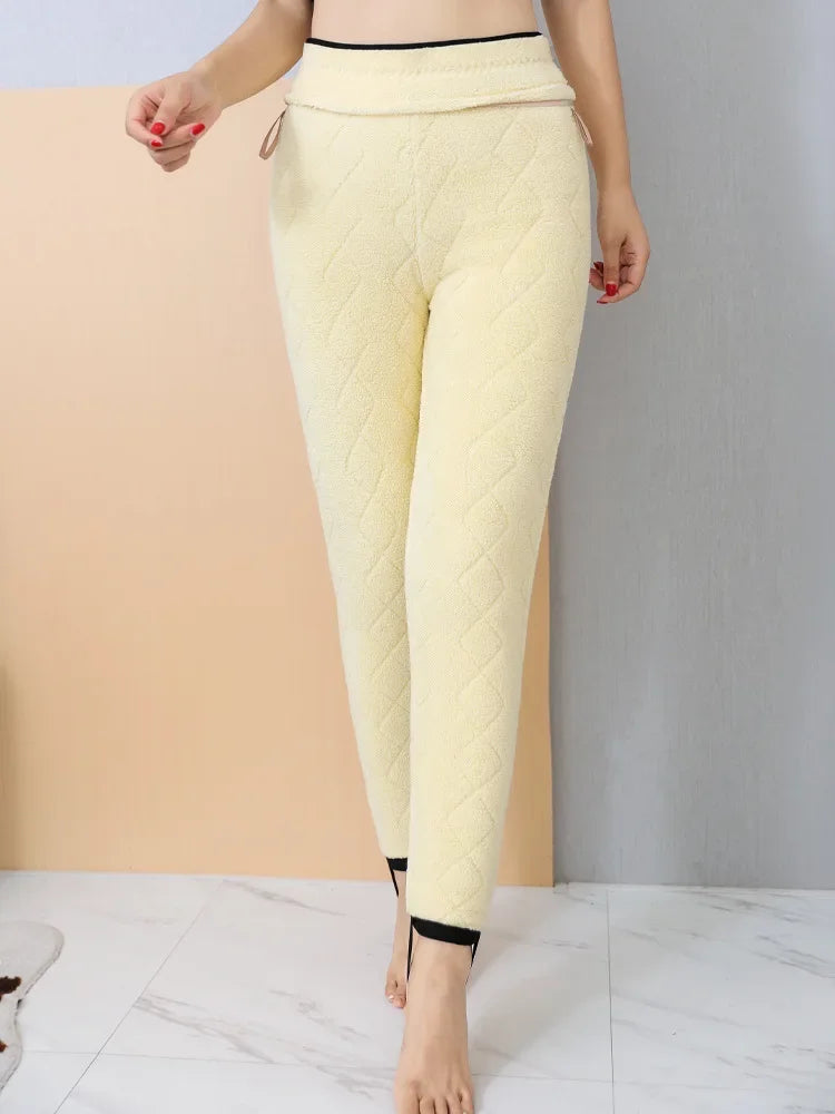 Frauen Hose Winter Leggins Warm Thermohose Innenfleece Leggings Strumpfhose