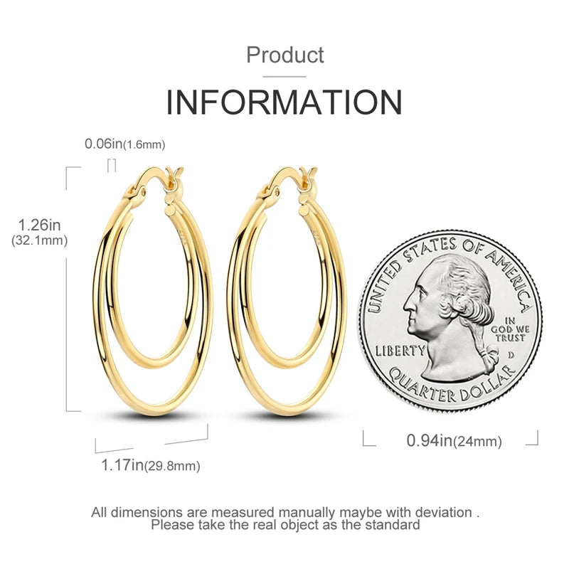 Funkelnde 925er Silber Creolen m. Zirkonia | Luxus-Qualität | Trend Ohrringe