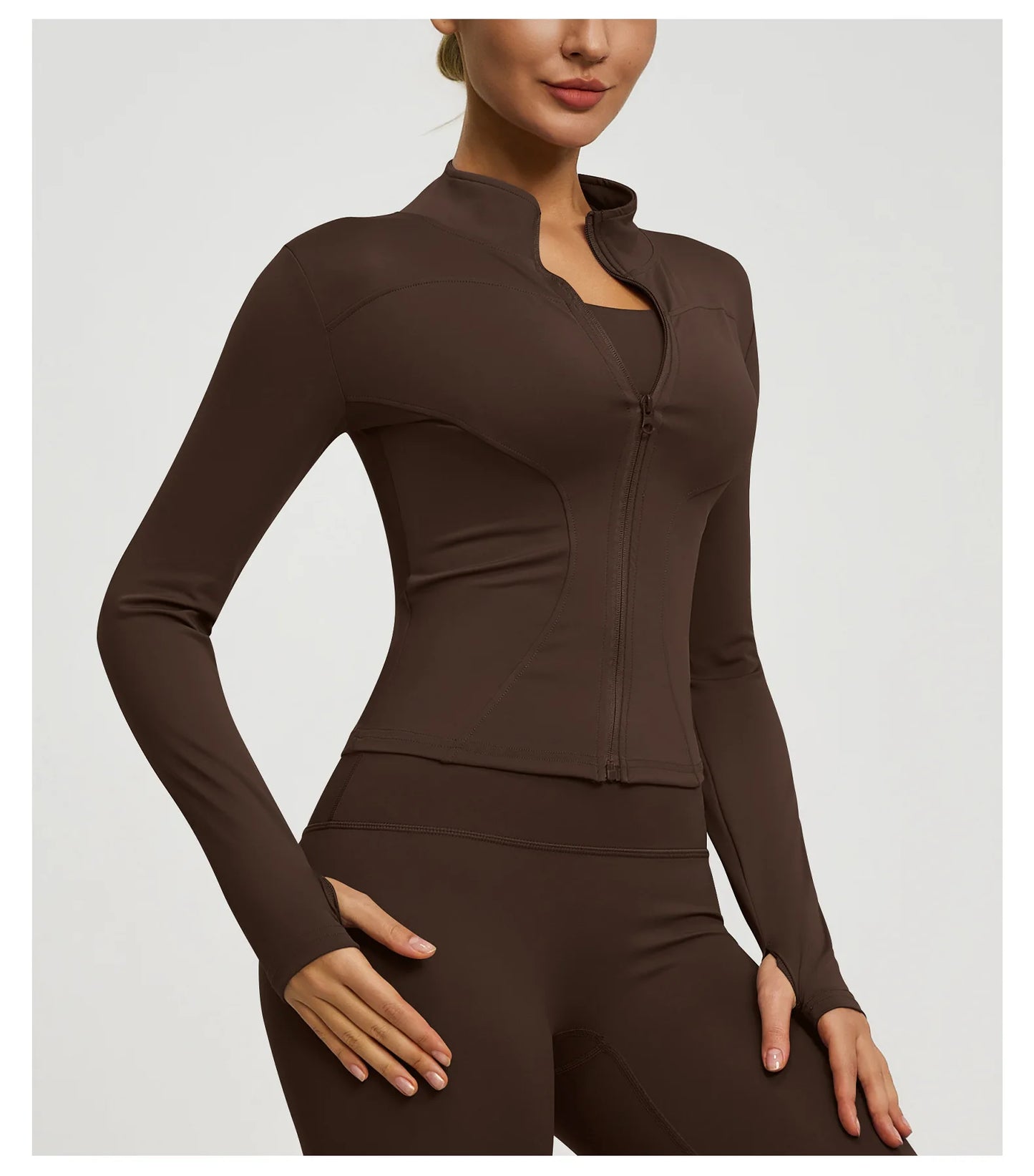Felpa Donna Giacca Sportiva Con Zip Tuta Maniche Lunghe Cappuccio Maglia Shirt
