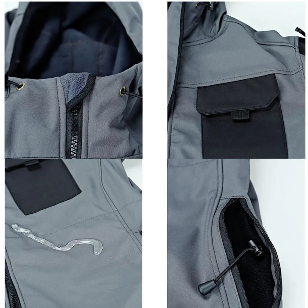 Herren Windbreaker Trekking Jacke Windjacke Outdoor Military Kapuzenjacke