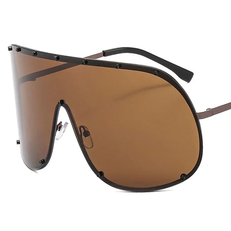 Damen Sonnenbrille Designer Luxus Brille Quadratische Übergröße Gläser Vintage