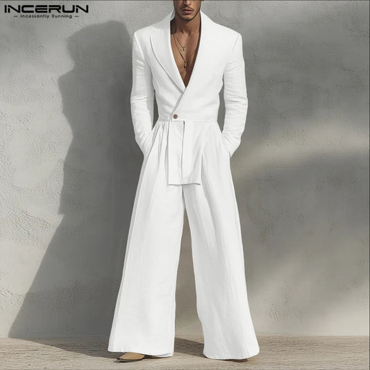 2 Tlg Set Männer Hose Blazer Haremshosen Pumphosen Pluderhosen Hosenrock Herren