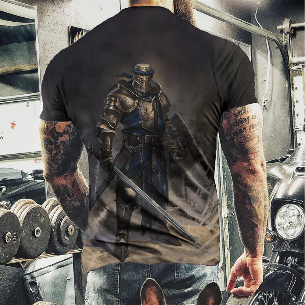 Fashion Herren Horror Skull 3D T-Shirt Rundhals Unisex Sommer Streetwear