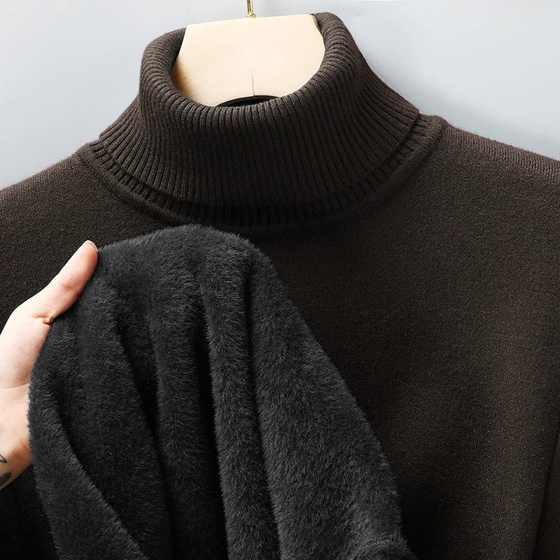 Herren Rollkragen Pullover Sweatshirt Leichter Pulli Sweater Shirt Langarmshirt