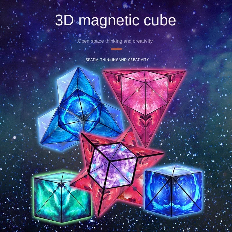 Zauberwürfel Anti Stress Spielzeug magnetischer 3D Drehwürfel Magischer Würfel
