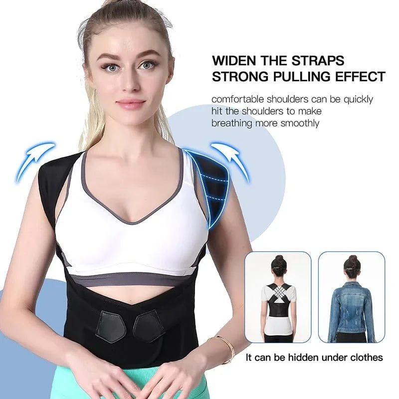 Rückenhalter Geradehalter Verstellbarer Rückenbandage Haltungskorrektur Stabilisator