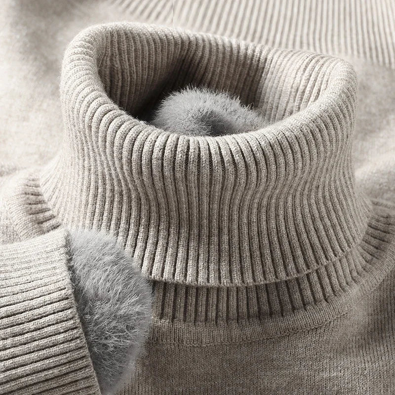 Herren Rollkragen Pullover Sweatshirt Leichter Pulli Sweater Shirt Langarmshirt