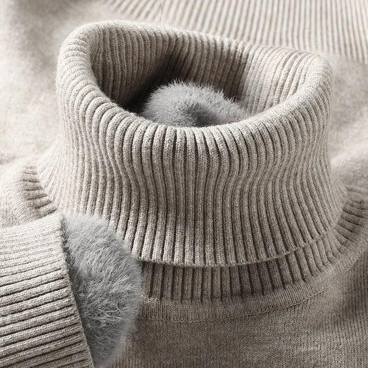 Herren Rollkragen Pullover Sweatshirt Leichter Pulli Sweater Shirt Langarmshirt