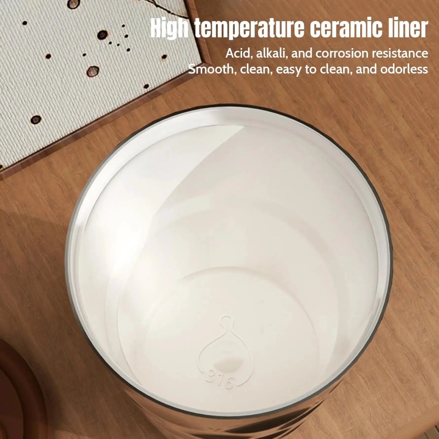 Thermobecher m Temperaturanzeige Becher Edelstahl 450ml MUG Isolierbecher Tasse