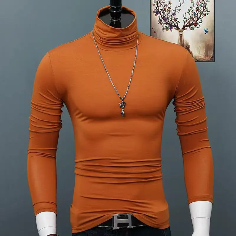 Herren Rollkragen Pullover Sweatshirt Leichter Pulli Sweater Shirt Langarmshirt