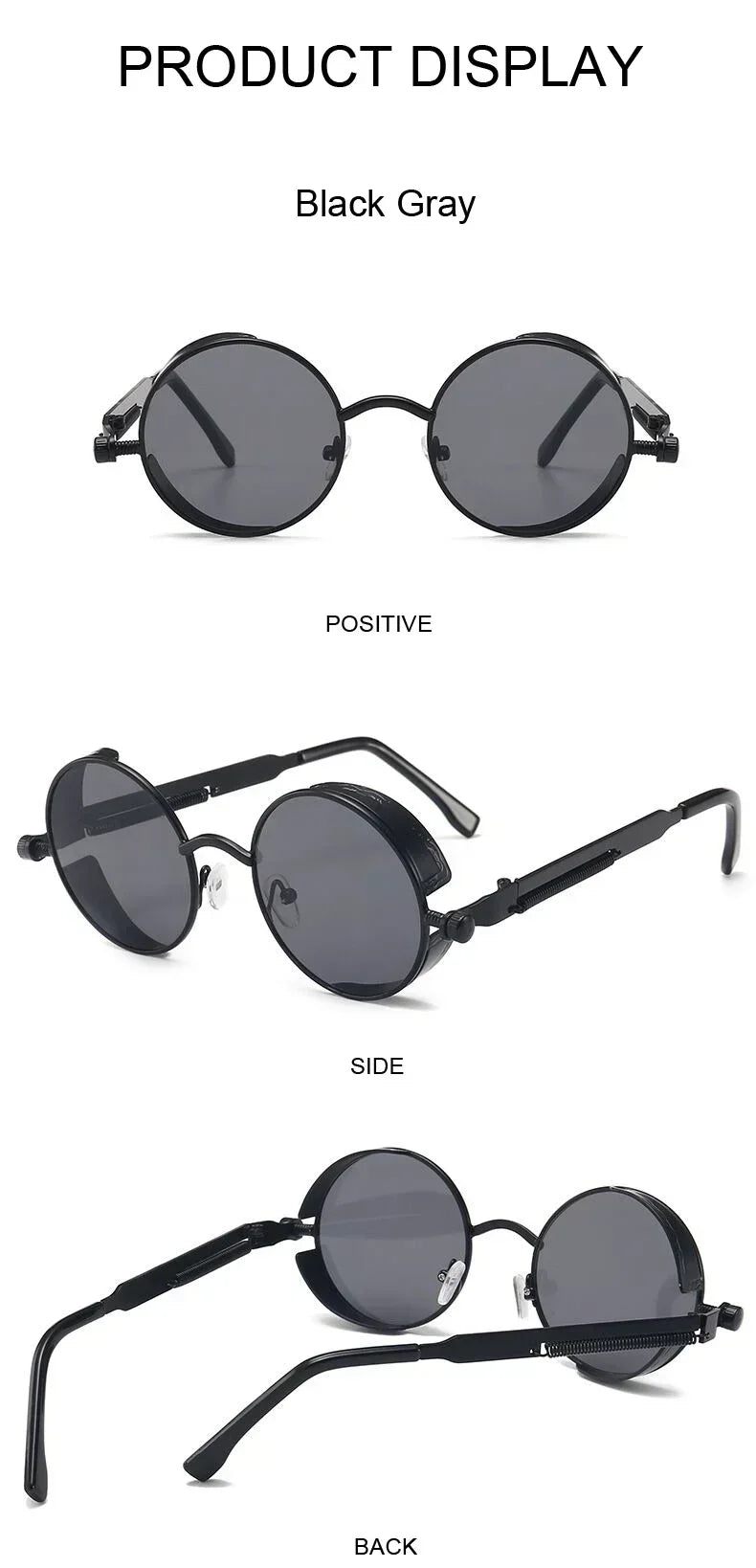 Damen Sonnenbrille Luxus Modische runde Herren Brille Vintage UV400