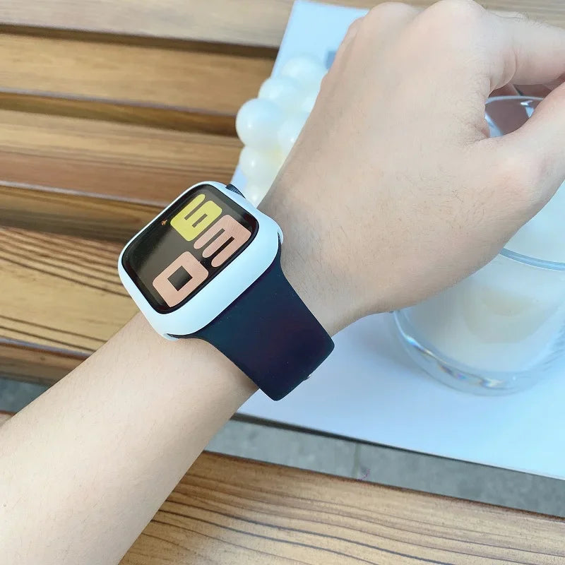 Silikon Armband für Apple Watch Series 9 8 7 6 5 4 3 SE Ultra Sport Band iWatch