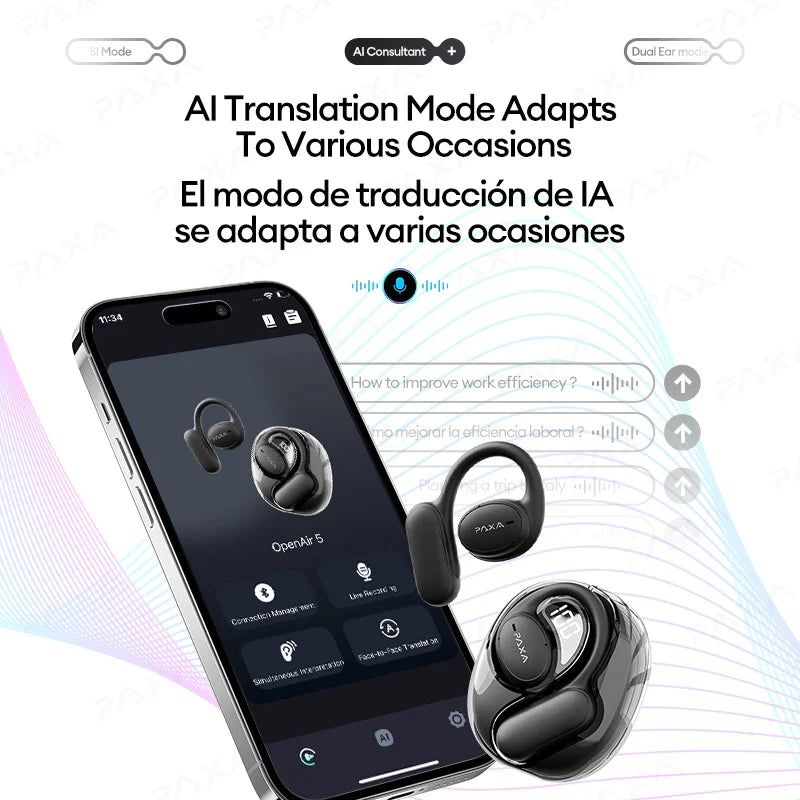 In Ear Kopfhörer Sport Kabellose Bluetooth Sportkopfhörer Übersetzung Headset