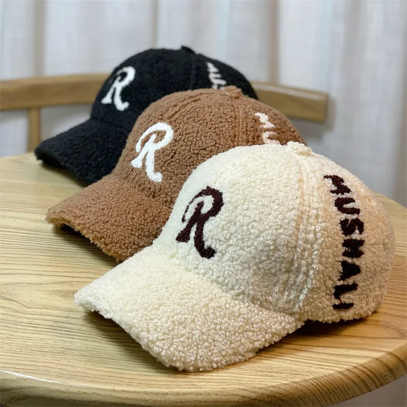 Warme Baseball Cap Damen Wintermütze Teddy Mütze Kappe Hut Unisex Basecap Cappy