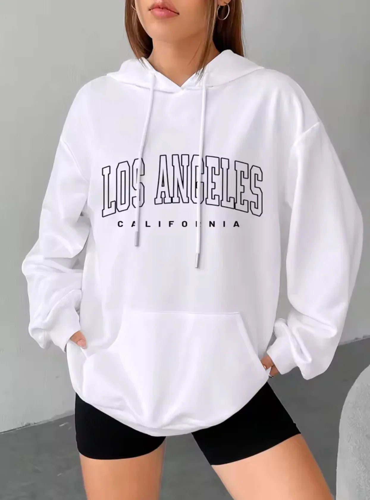Los Angeles Kapuzenpullover Sweatshirt Hoodie Pulli Damen Kapuzenpulli Shirt