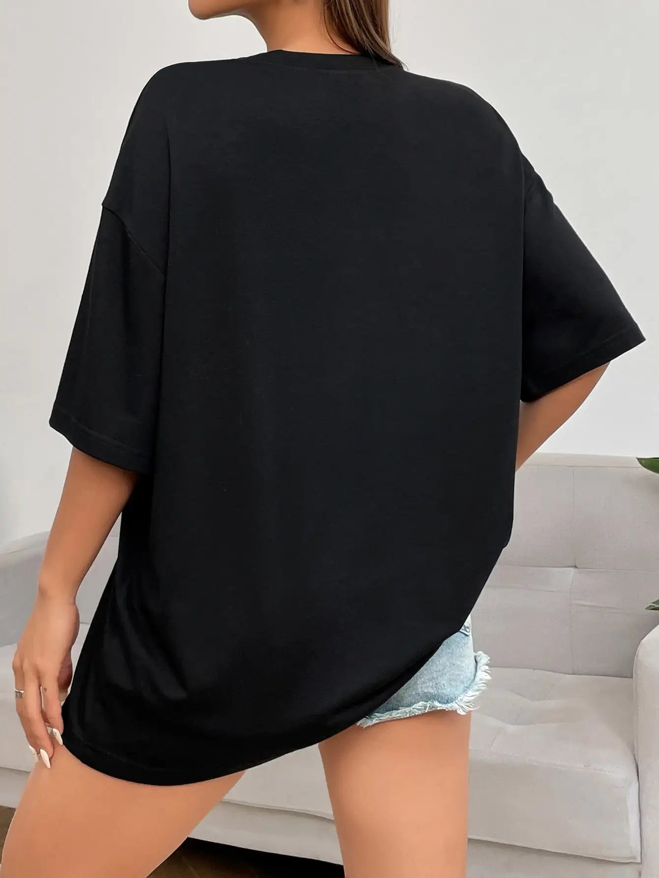 Damen Sommer Top Florida T-Shirt Rundhals Streetwear Baumwoll Damentop