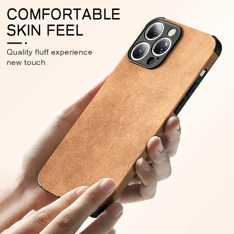 LEDER Handy Hülle IPhone 15 14 13 12 Pro Max Fashion Tasche Cove Schutzhülle