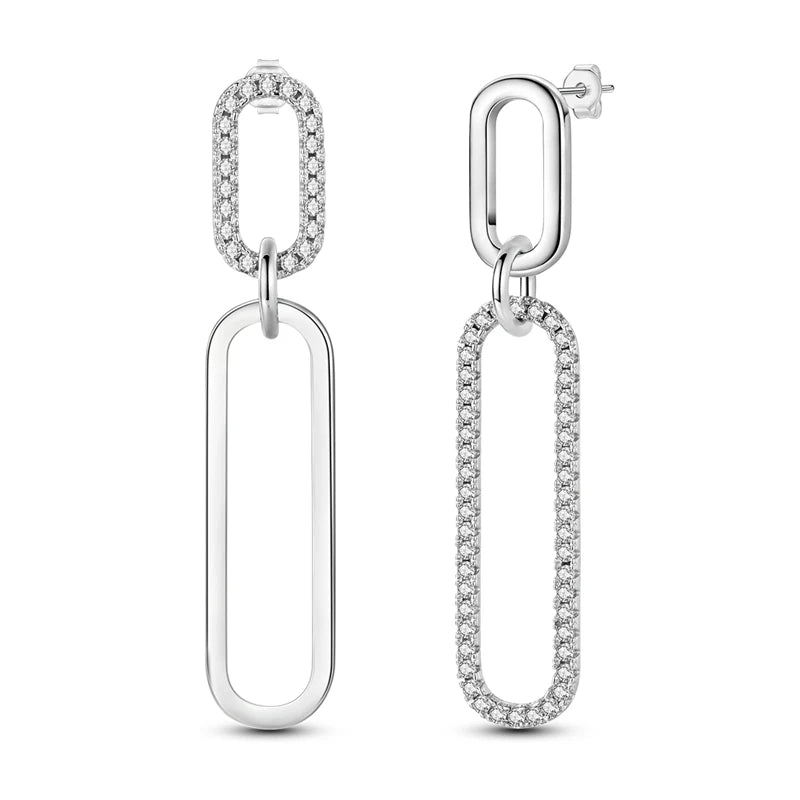 Creolen 925 Silber Ohrringe Zirkonia | Hypoallergen | Luxus Ohrstecker Geschenk